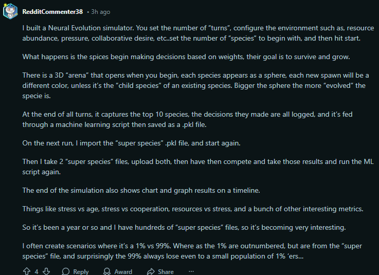 Neural Evolution Simulator